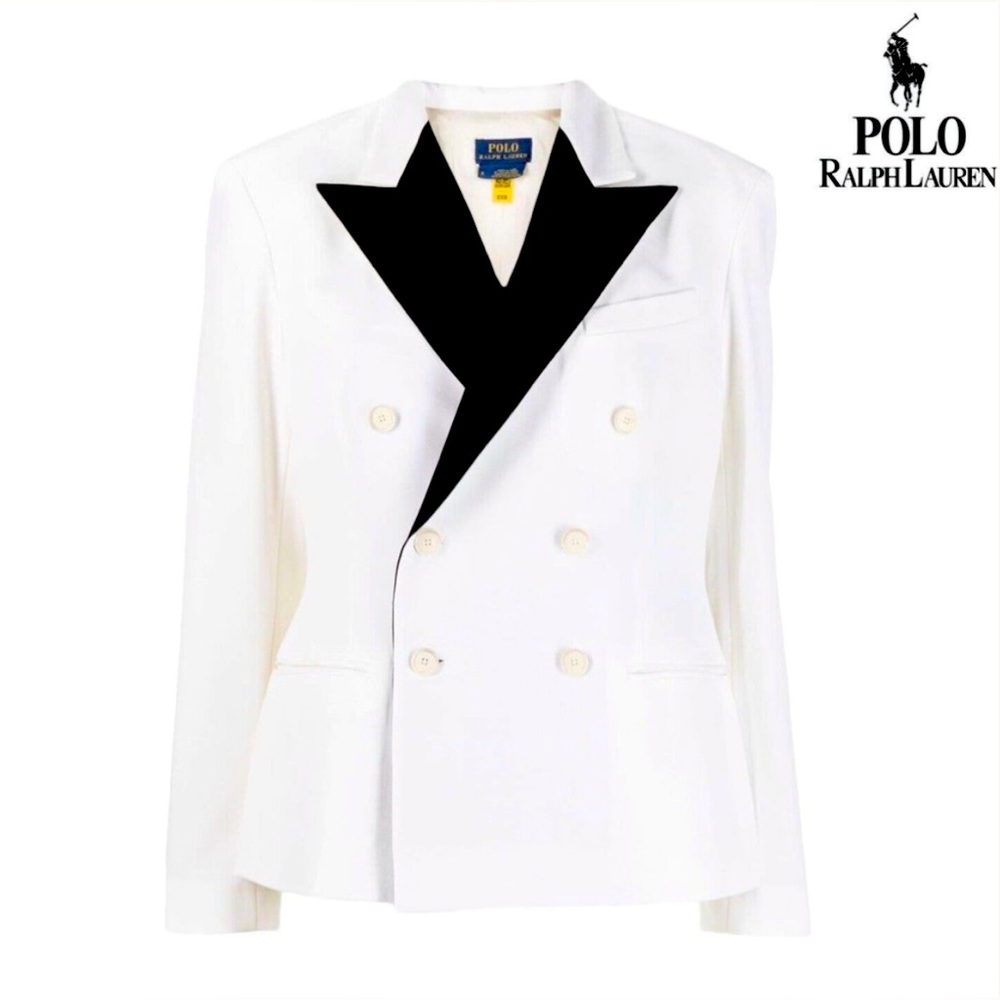 NWT Polo Ralph Lauren Concept Chic Cream and Black Jacket SZ: 12